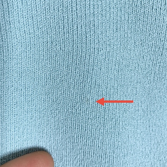 Scanlan Theodore Crepe Knit Square Neck Dress (Sz XS) Midi Light Blue Aqua - Picture 13 of 16